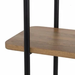 Best Bois & Chiffons Étagère 2 portes plateau marbre blanc Manguier Kfir II Naturel - 95x40x170 cm