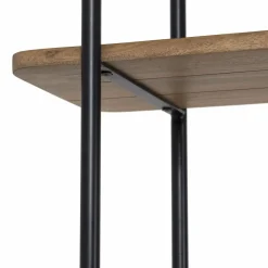 Best Bois & Chiffons Étagère 2 portes plateau marbre blanc Manguier Kfir II Naturel - 95x40x170 cm