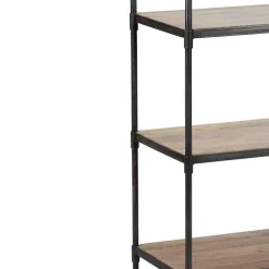 Best Bois & Chiffons Étagère à roulettes manguier carnac marron - 57x42x162 cm