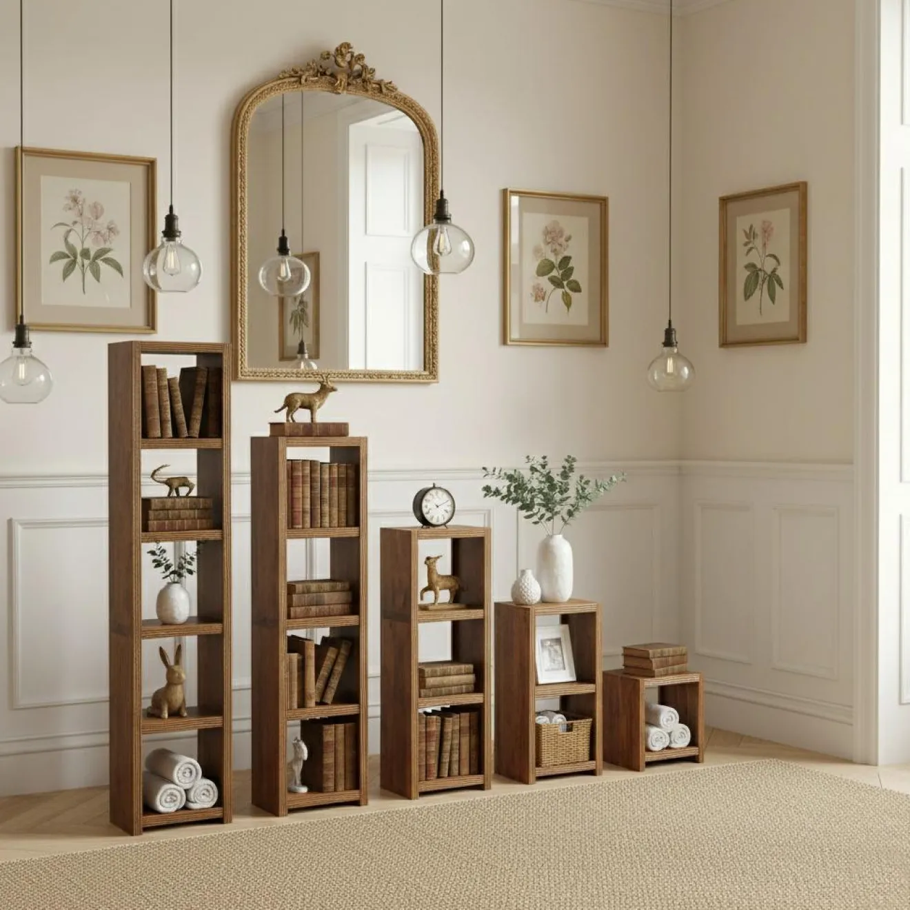 Discount Bois & Chiffons Étagère H50 cm Acacia Florence Marron - 50x35x50 cm