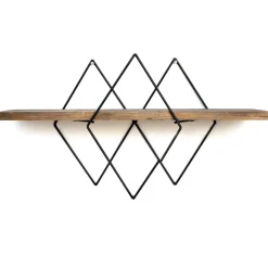 Sale Wooden Art Étagère murale noyer noir - 60x32x15 cm