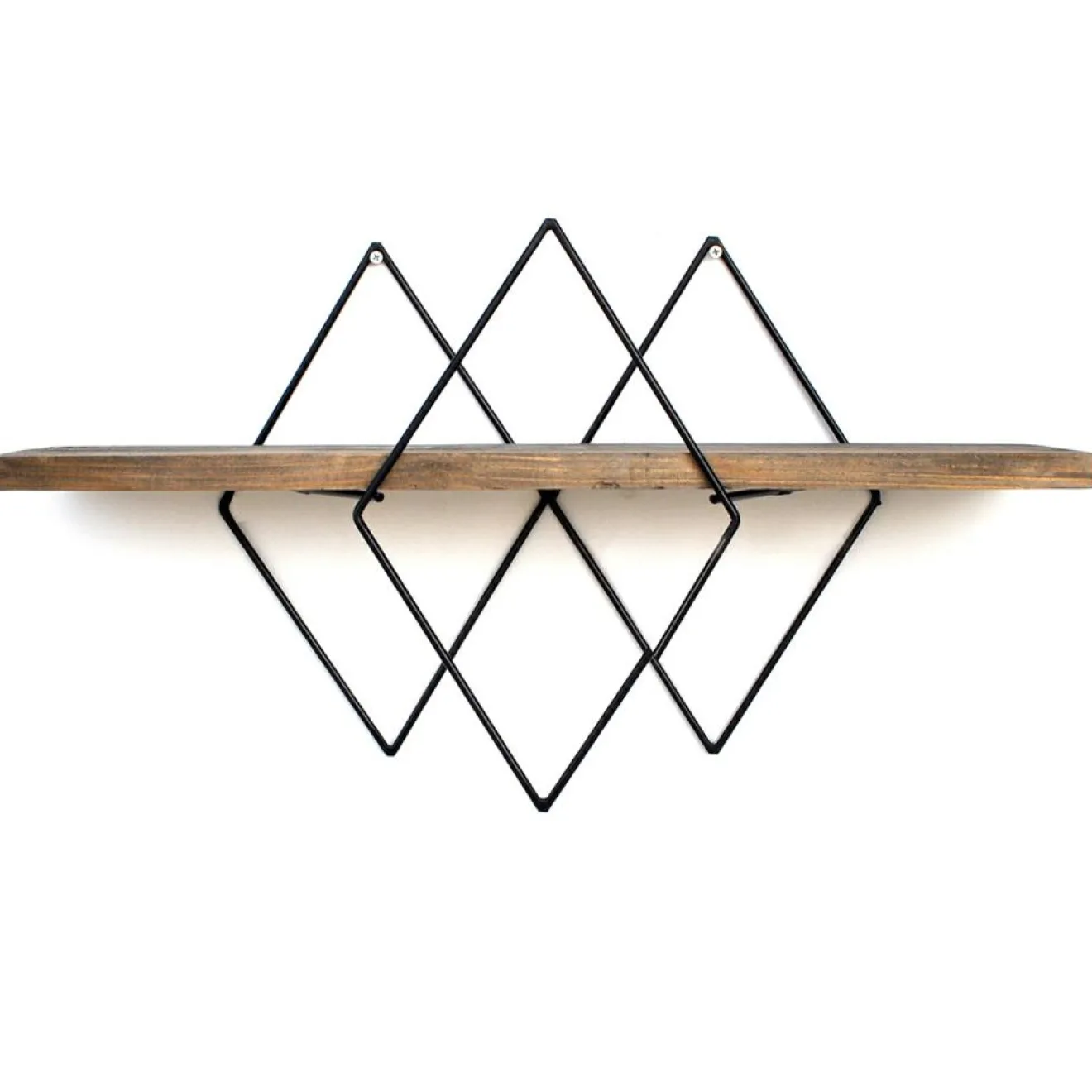 Sale Wooden Art Étagère murale noyer noir - 60x32x15 cm