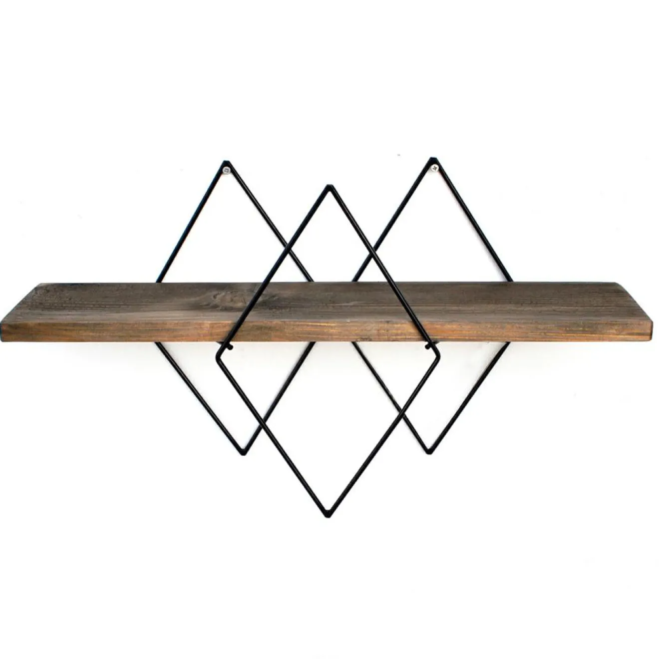 Sale Wooden Art Étagère murale noyer noir - 60x32x15 cm