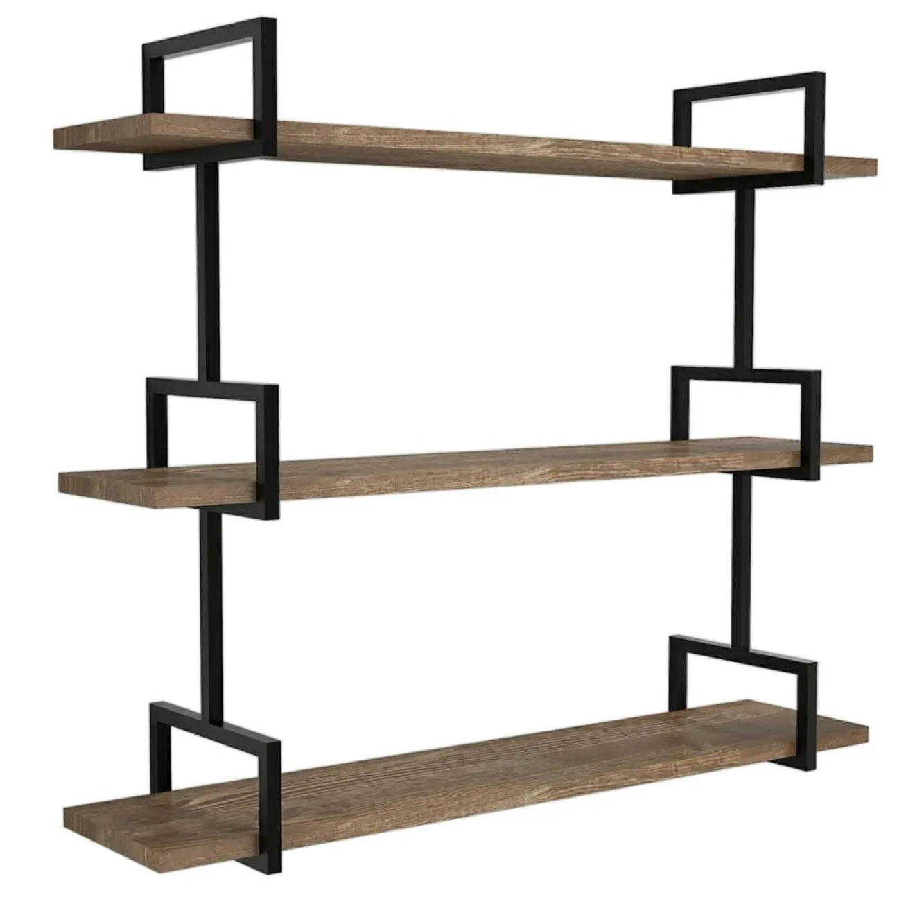 Hot Wooden Art Étagère murale Uras noyer - 90x76x22,5 cm