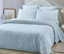 Best Home Collection Taie d'oreiller 100% Flanelle de Coton bleue