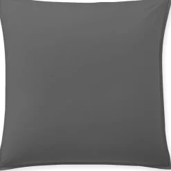 Outlet Baton Rouge Taie D'oreiller 100% Percale de Coton gris magnet