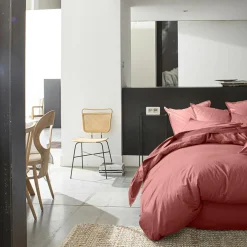 Baton Rouge Taie D'oreiller 100% Percale de Coton vieux rose