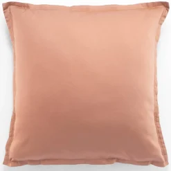 Baton Rouge Taie d'oreiller avec volant satin de coton lavé rose