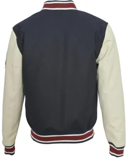 Femme Blue Wellford Teddy en Laine & Cuir Bron bleu marine