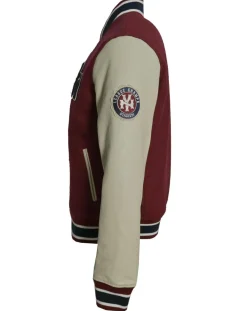 Hot Blue Wellford Teddy en Laine & Cuir Bron rouge