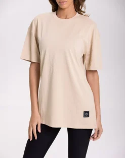Femme Onamaste Tee Shirt Oversize beige