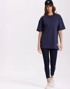 Femme Onamaste Tee Shirt Oversize bleu marine