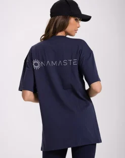 Femme Onamaste Tee Shirt Oversize bleu marine