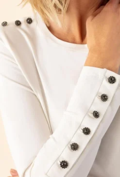 Femme Bleu Blanc Rouge Tee-Shirt Jimmy ecru