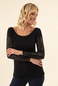 Femme Bleu Blanc Rouge Tee-Shirt Waren noir