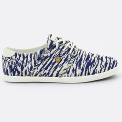 Femme Faguo Tennis Cypress imprimées blanc/bleu foncé