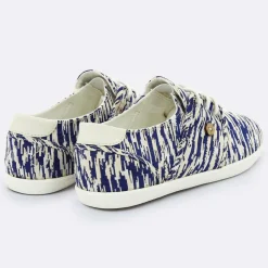 Femme Faguo Tennis Cypress imprimées blanc/bleu foncé