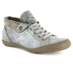 Femme Palladium Tennis montantes en Cuir argentées