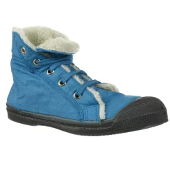 Online Bensimon Tennis montantes Mid Fourrées lacets turquoise
