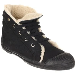 Bensimon Tennis montantes Mid Fourrées lacets marine