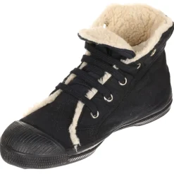 Bensimon Tennis montantes Mid Fourrées lacets marine