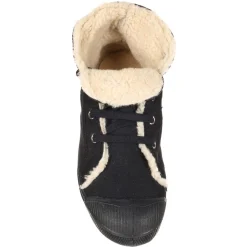 Bensimon Tennis montantes Mid Fourrées lacets marine