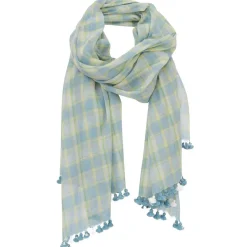 Online Petrusse Étole 100% Coton Amarres turquoise - 85x200 cm