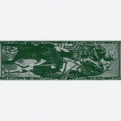Femme Petrusse Étole 100% Soie Leandre verte - 70x190 cm