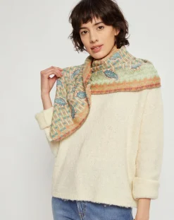 Online Petrusse Étole en Coton Mea vert d'eau - 50x150 cm