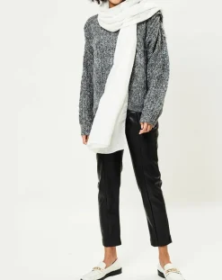 Discount Galeries Lafayette Étole Foil écrue - 180x87 cm