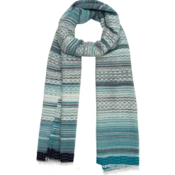 Femme Petrusse Étole Horizons bleue - 70x200 cm