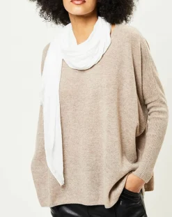 Sale Galeries Lafayette Étole Iode effet froissé écrue - 190x90 cm