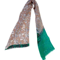 Petrusse Étole Mondrian en Lin & Soie taupe - 30x150 cm