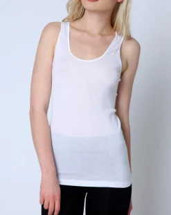 Discount Mare Top 100% Coton blanc