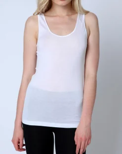 Discount Mare Top 100% Coton blanc