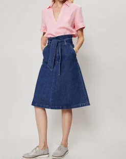 Femme J.Crew Top 100% Lin Ranita Popover rose