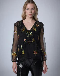 New Manoush Top Bloom Romance noir