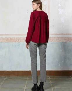 Discount See u Soon Top Céleste bordeaux