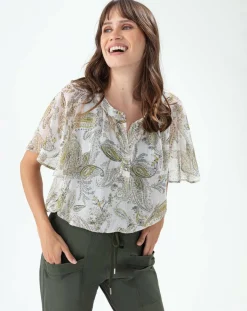 Clearance Indies Top Dipta cachemire argente