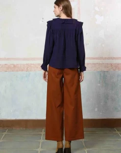 Best See u Soon Top en Coton & Lin Inaya violet