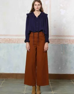 Best See u Soon Top en Coton & Lin Inaya violet