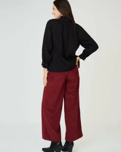 Femme See u Soon Top en Coton & Lin Sarra noir