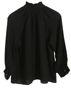 Femme See u Soon Top en Coton & Lin Sarra noir