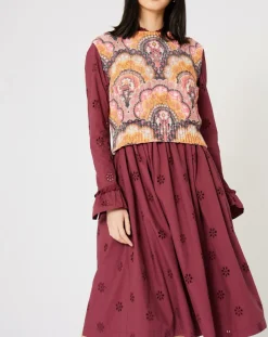 Outlet Manoush Top en maille Fall Torsade imprimé rose/multicolore