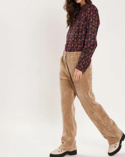 Femme Manoush Top Fall Winter Mix imprimée rose/noir