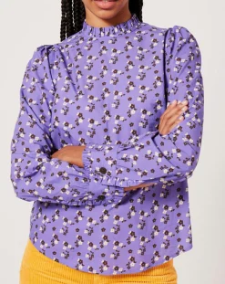 Femme Manoush Top Fall Winter Mix imprimé violet