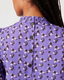 Femme Manoush Top Fall Winter Mix imprimé violet