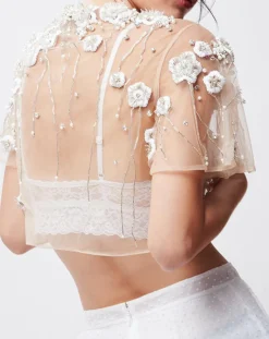 Hot John Galliano Top Gaya beige clair