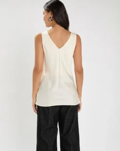 Femme Lauren Vidal Top Iros écru