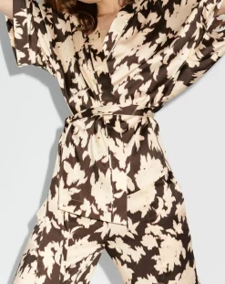 Zapa Top Kimono fluide Vieran chocolat